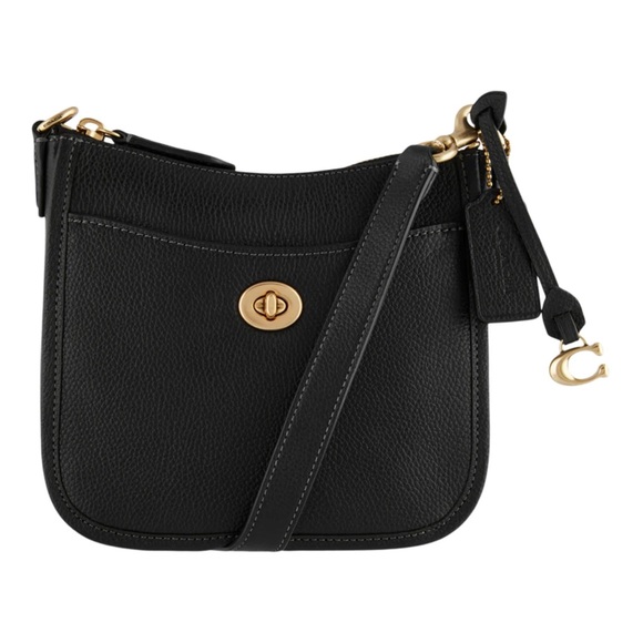 Coach Handbags - New Coach Polished Pebble Leather Chaise Crossbody Bag Black